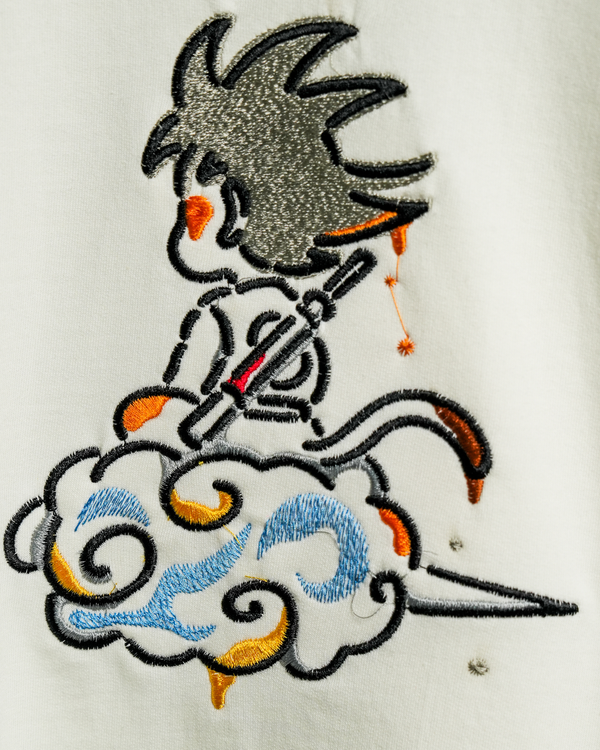 Goku Cloud Line Embroidery Design